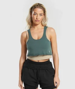 DAMES Gymshark Croptops|Tanktops*Lifting 2 In 1 Crop Tank