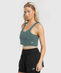DAMES Gymshark Croptops|Tanktops*Lifting 2 In 1 Crop Tank