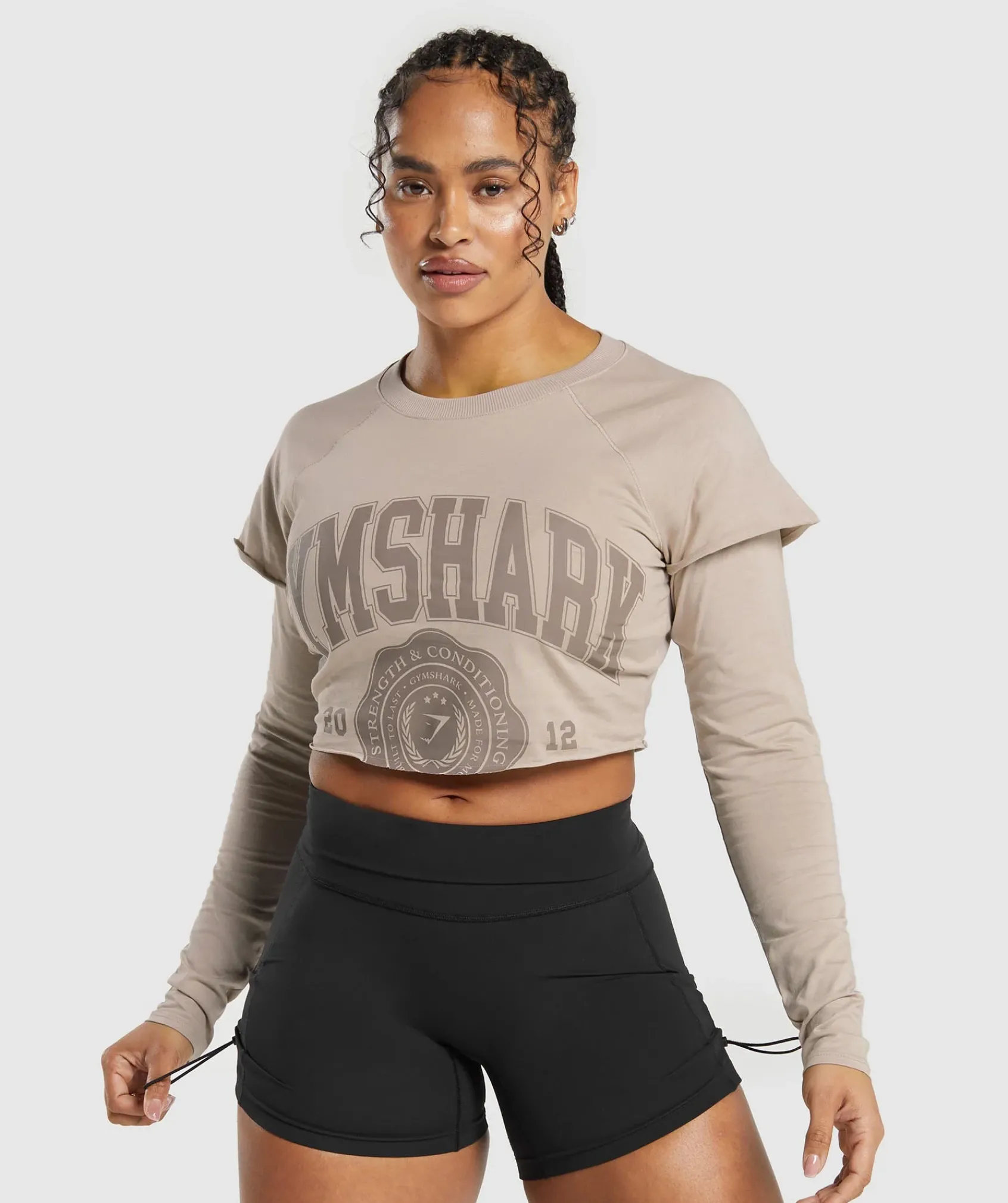 DAMES Gymshark Croptops|T-shirts*Lifting 2 In 1 Long Sleeve Crop Top