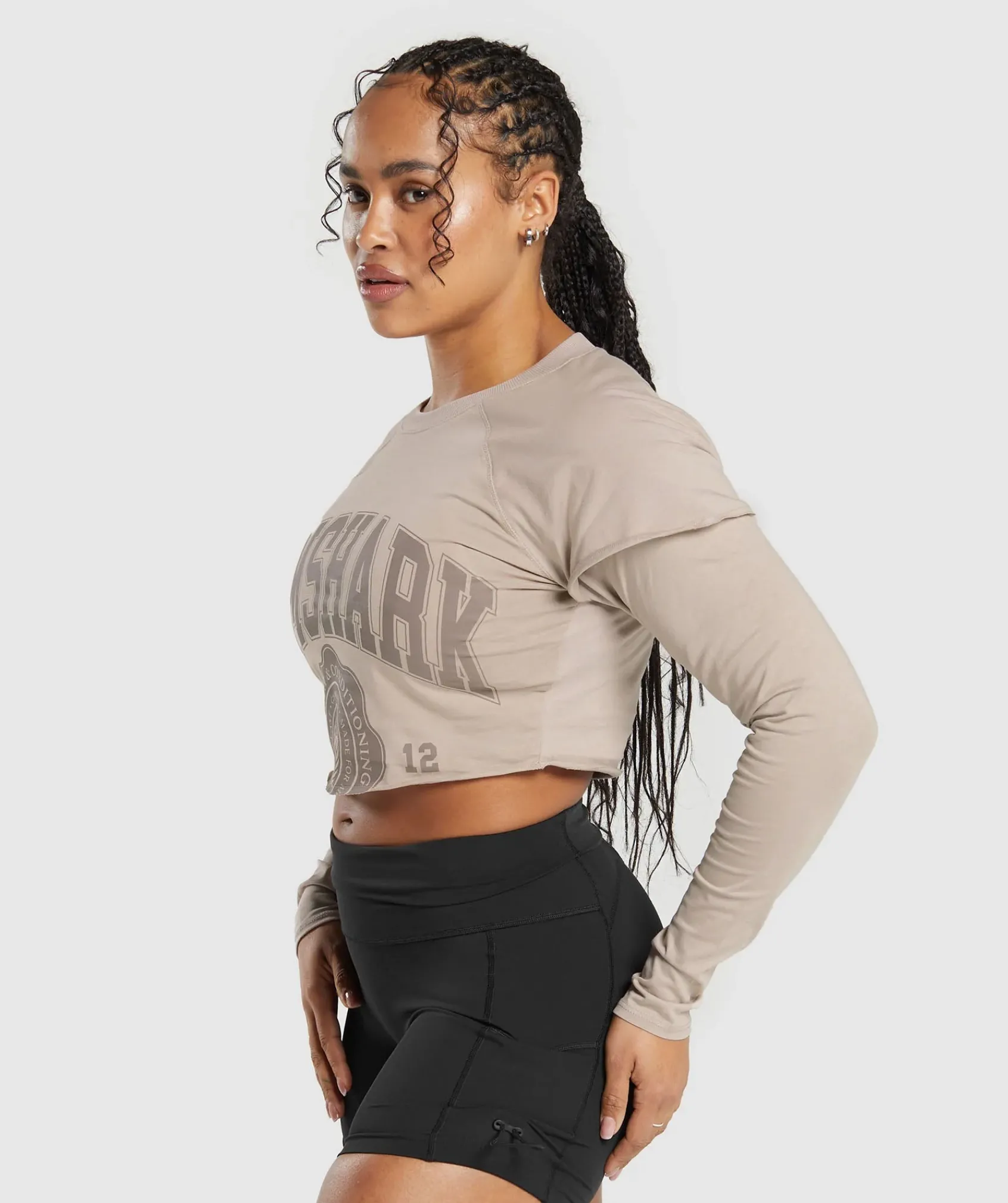 DAMES Gymshark Croptops|T-shirts*Lifting 2 In 1 Long Sleeve Crop Top