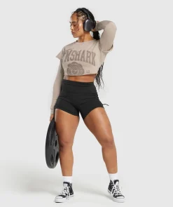 DAMES Gymshark Croptops|T-shirts*Lifting 2 In 1 Long Sleeve Crop Top