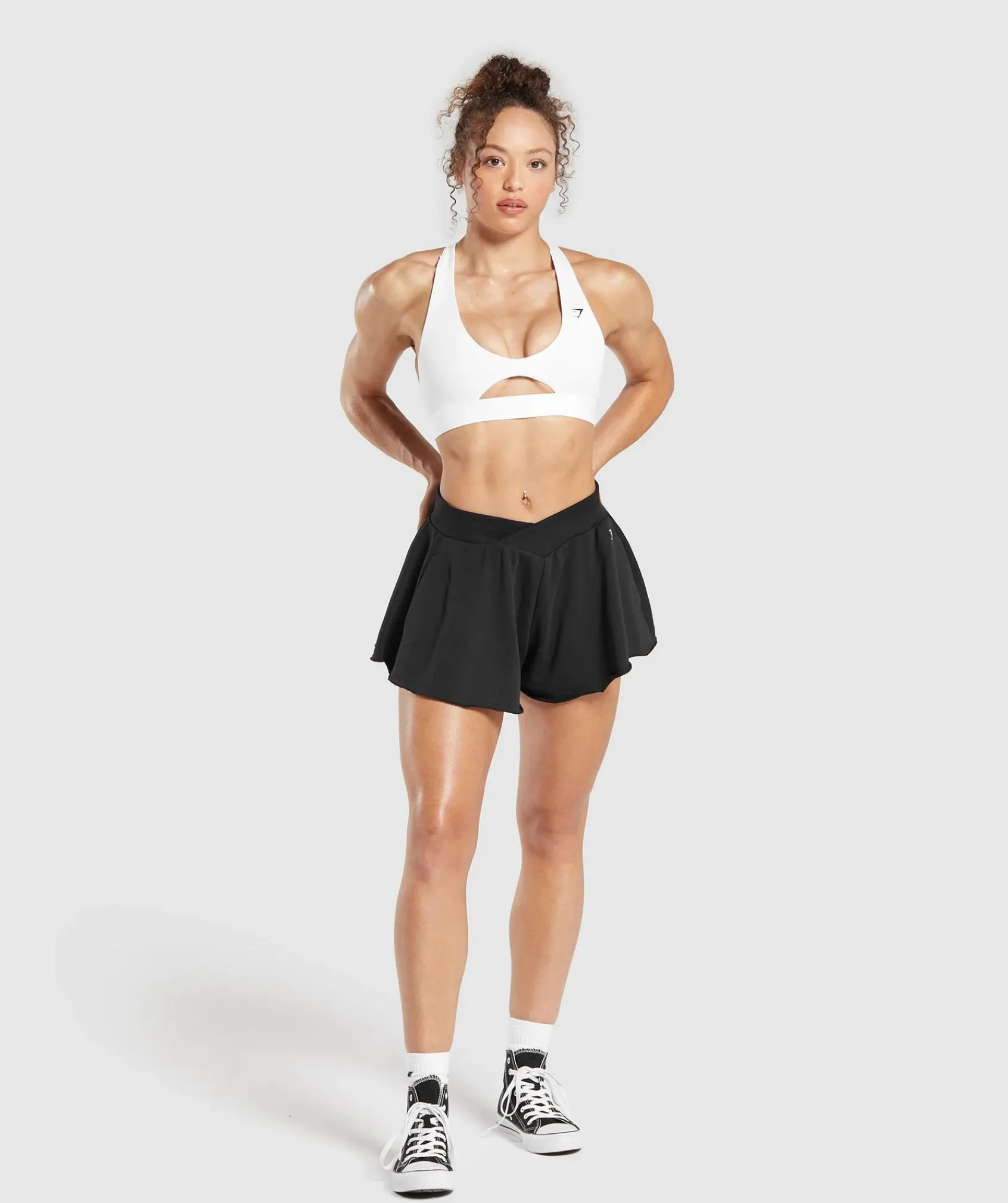 DAMES Gymshark Shorts*Lifting Crossover Cotton Shorts