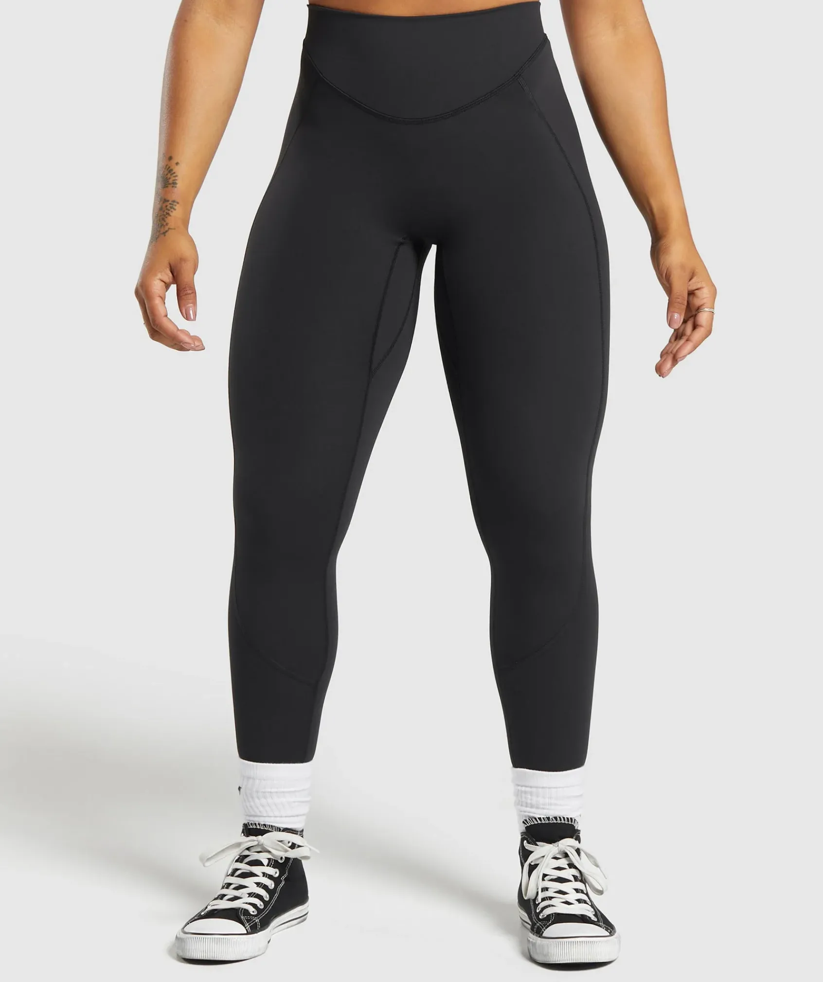 DAMES Gymshark Leggings|Zwarte Leggings*Lifting Dipped Waistband Leggings