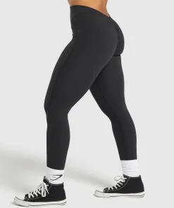 DAMES Gymshark Leggings|Zwarte Leggings*Lifting Dipped Waistband Leggings