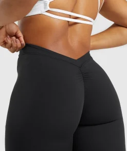 DAMES Gymshark Leggings|Zwarte Leggings*Lifting Dipped Waistband Leggings