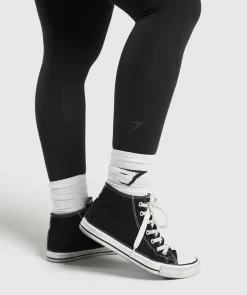 DAMES Gymshark Leggings|Zwarte Leggings*Lifting Dipped Waistband Leggings