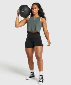DAMES Gymshark Croptops|Tanktops*Lifting Essential Cotton Crop Tank