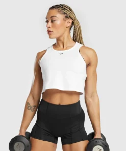 DAMES Gymshark Croptops|Tanktops*Lifting Essential Cotton Crop Tank