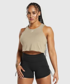 DAMES Gymshark Croptops|Tanktops*Lifting Essential Cotton Crop Tank