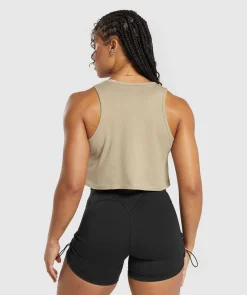 DAMES Gymshark Croptops|Tanktops*Lifting Essential Cotton Crop Tank