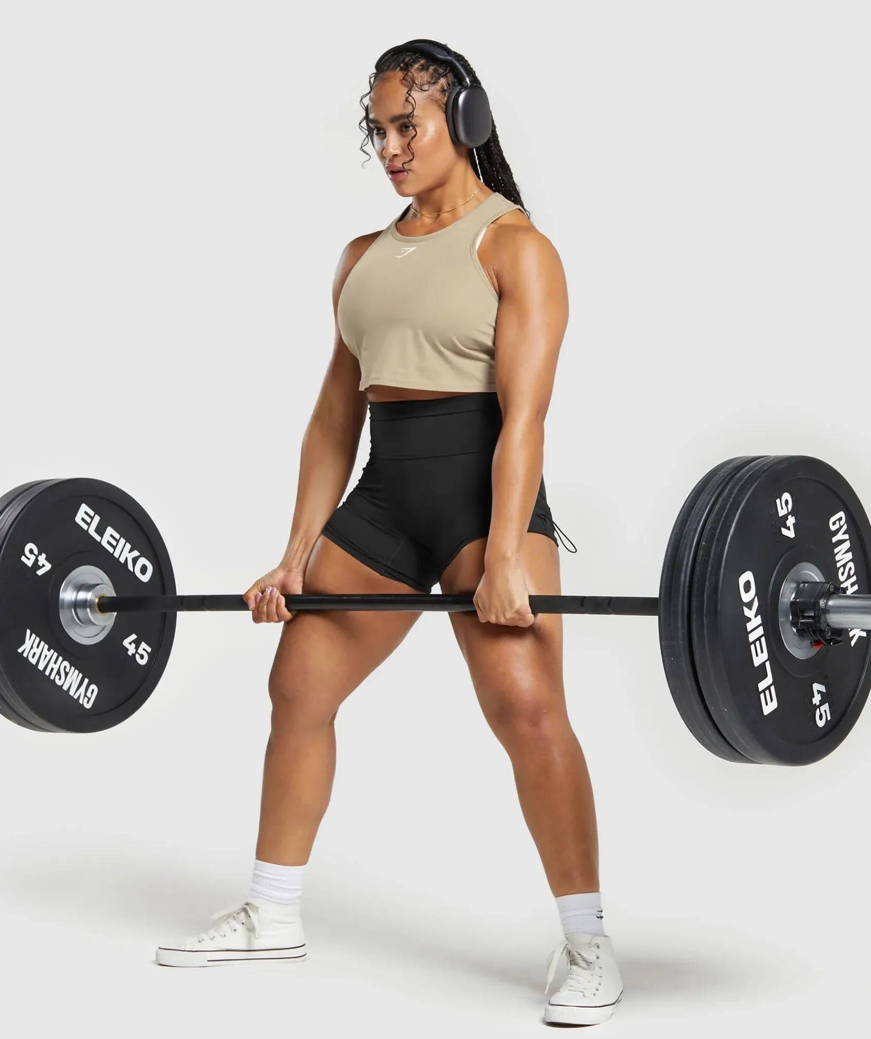 DAMES Gymshark Croptops|Tanktops*Lifting Essential Cotton Crop Tank