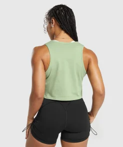 DAMES Gymshark Croptops|Tanktops*Lifting Essential Cotton Crop Tank