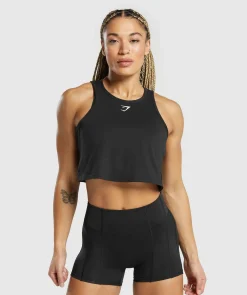 DAMES Gymshark Croptops|Tanktops*Lifting Essential Cotton Crop Tank