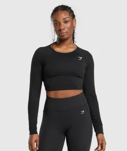 DAMES Gymshark Croptops|T-shirts*Lifting Essential Long Sleeve Crop Top