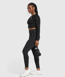 DAMES Gymshark Croptops|T-shirts*Lifting Essential Long Sleeve Crop Top