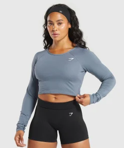 DAMES Gymshark Croptops|T-shirts*Lifting Essential Long Sleeve Crop Top