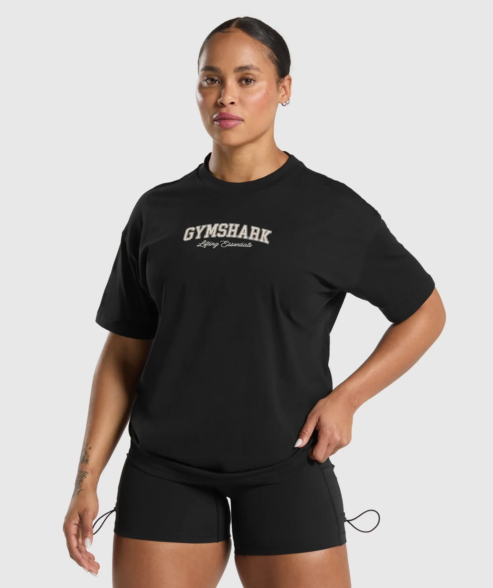 DAMES Gymshark T-shirts*Lifting Essentials Graphic Oversized T-Shirt