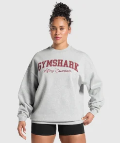 DAMES Gymshark Hoodies & Truien*Lifting Essentials Graphic Brushed Oversized Sweatshirt