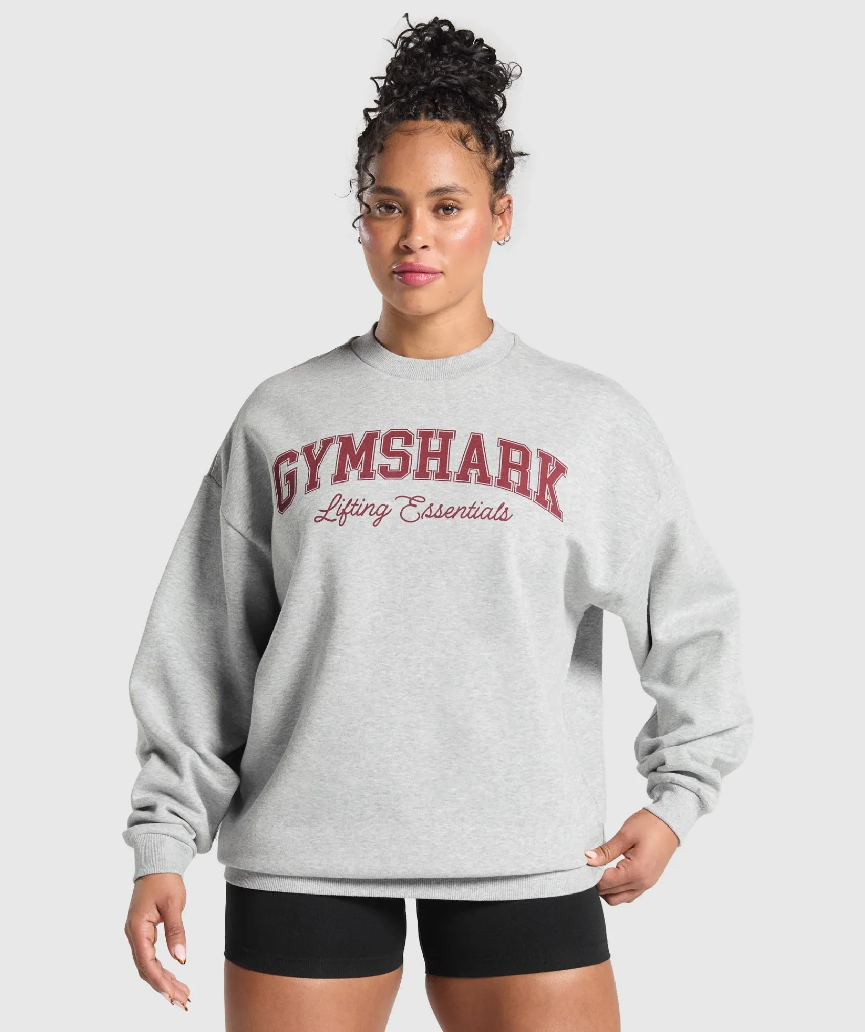 DAMES Gymshark Hoodies & Truien*Lifting Essentials Graphic Brushed Oversized Sweatshirt