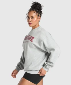 DAMES Gymshark Hoodies & Truien*Lifting Essentials Graphic Brushed Oversized Sweatshirt