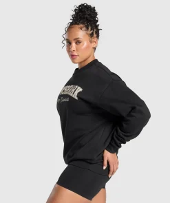 DAMES Gymshark Hoodies & Truien*Lifting Essentials Graphic Brushed Oversized Sweatshirt