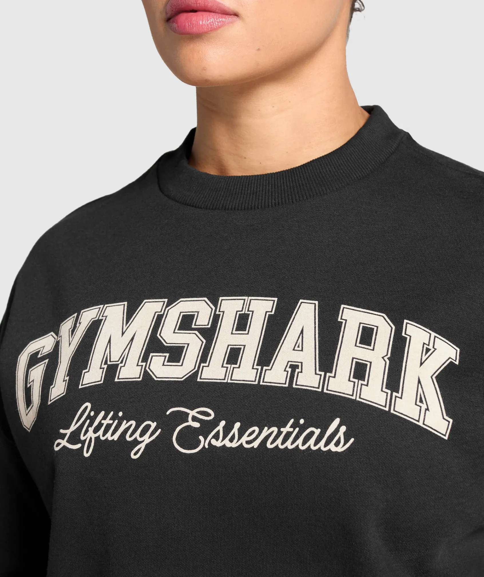 DAMES Gymshark Hoodies & Truien*Lifting Essentials Graphic Brushed Oversized Sweatshirt