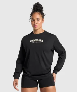 DAMES Gymshark T-shirts*Lifting Essentials Graphic Long Sleeve Top