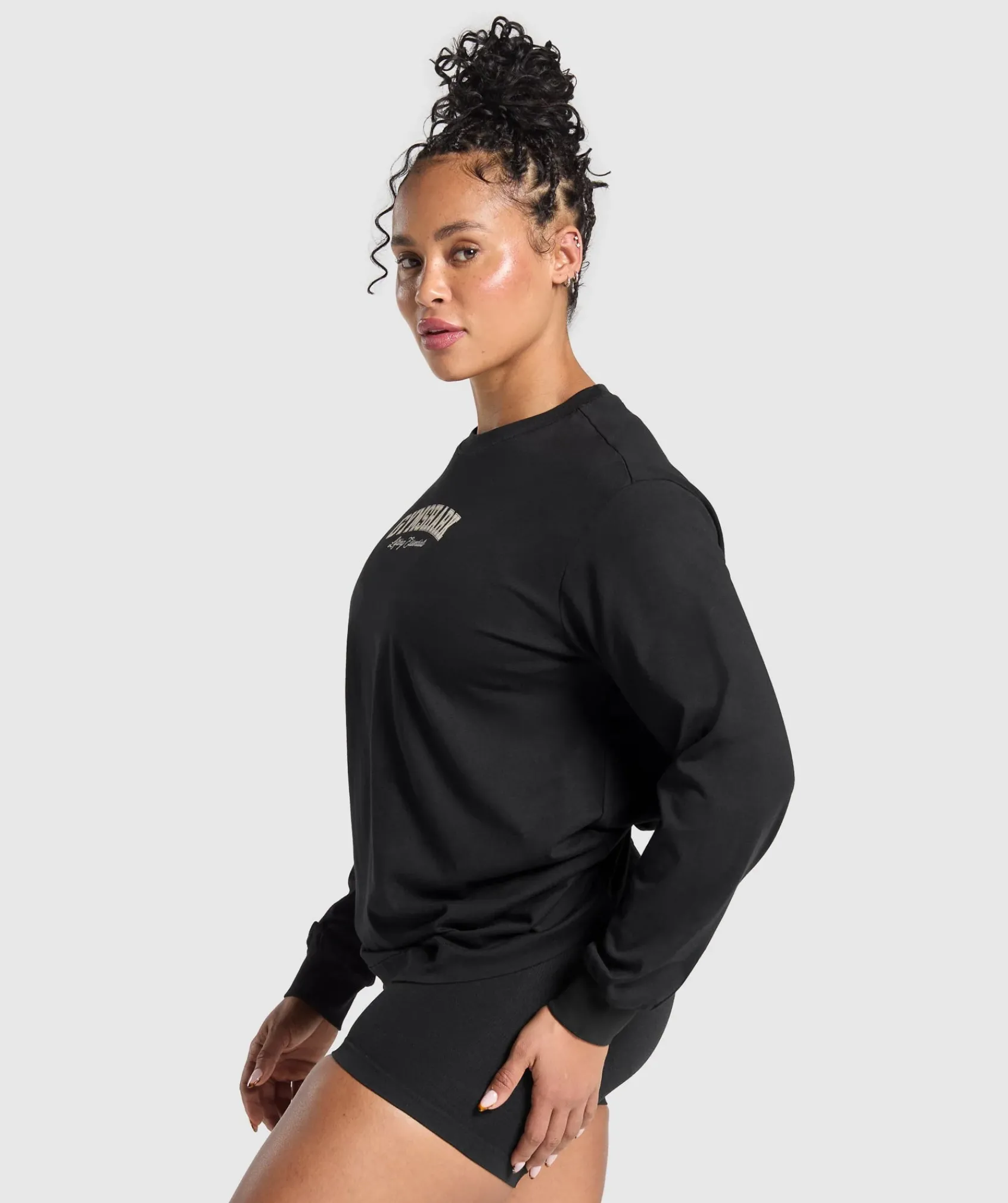 DAMES Gymshark T-shirts*Lifting Essentials Graphic Long Sleeve Top