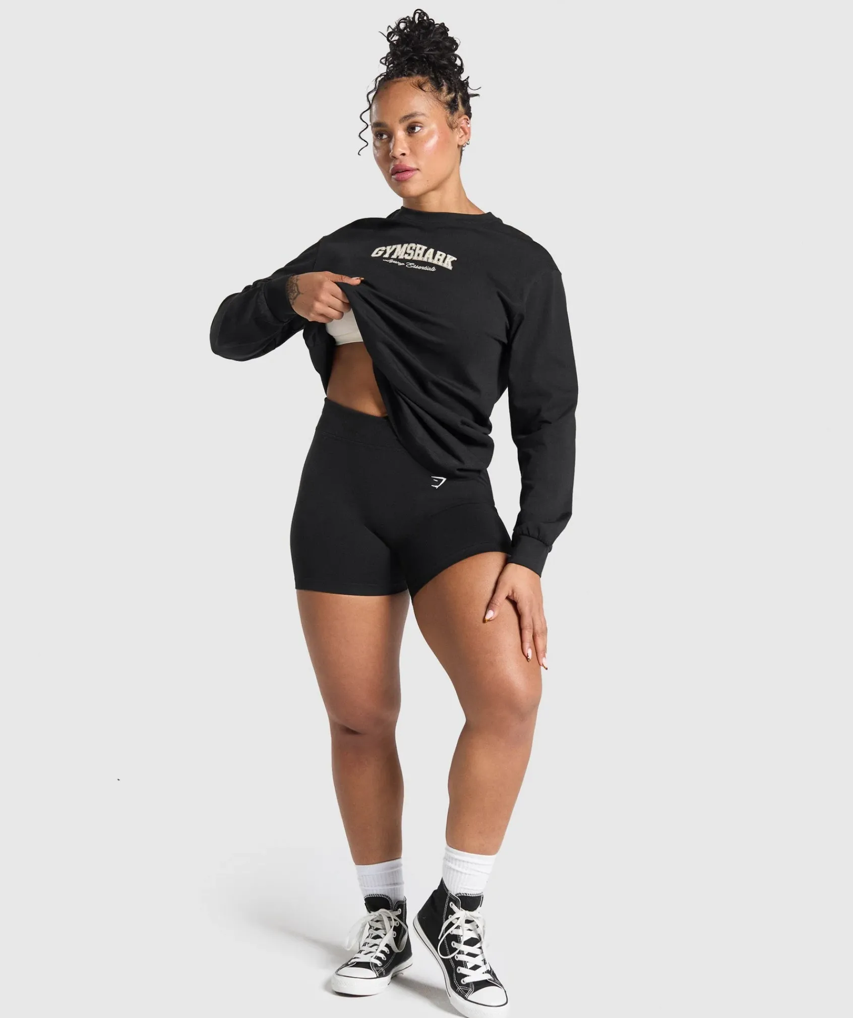 DAMES Gymshark T-shirts*Lifting Essentials Graphic Long Sleeve Top