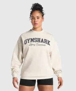 DAMES Gymshark Hoodies & Truien*Lifting Essentials Graphic Brushed Oversized Sweatshirt