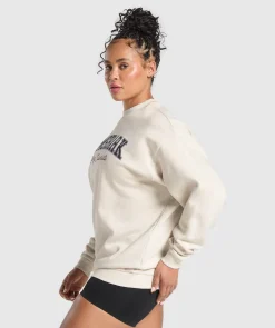DAMES Gymshark Hoodies & Truien*Lifting Essentials Graphic Brushed Oversized Sweatshirt