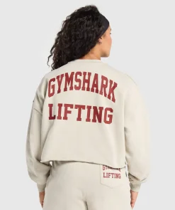 DAMES Gymshark Hoodies & Truien*Lifting Graphic Midi Sweatshirt