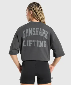 DAMES Gymshark T-shirts*Lifting Graphic Oversized Baggy T- Shirt