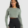 DAMES Gymshark Croptops|T-shirts*Lifting Long Sleeve Crop Top