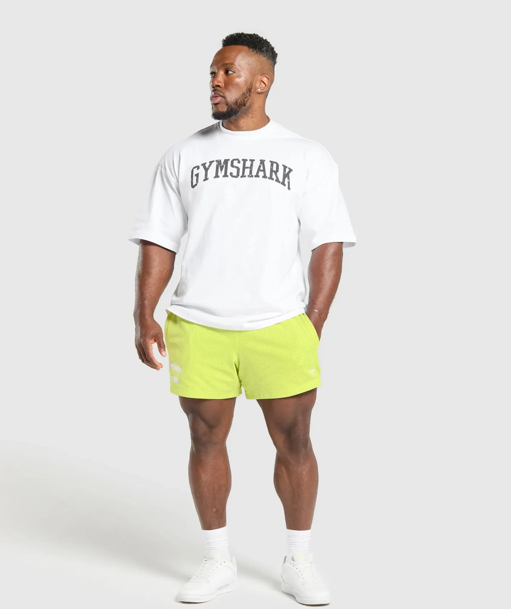 Heren Gymshark Shorts*Lifting Mesh 5" Shorts