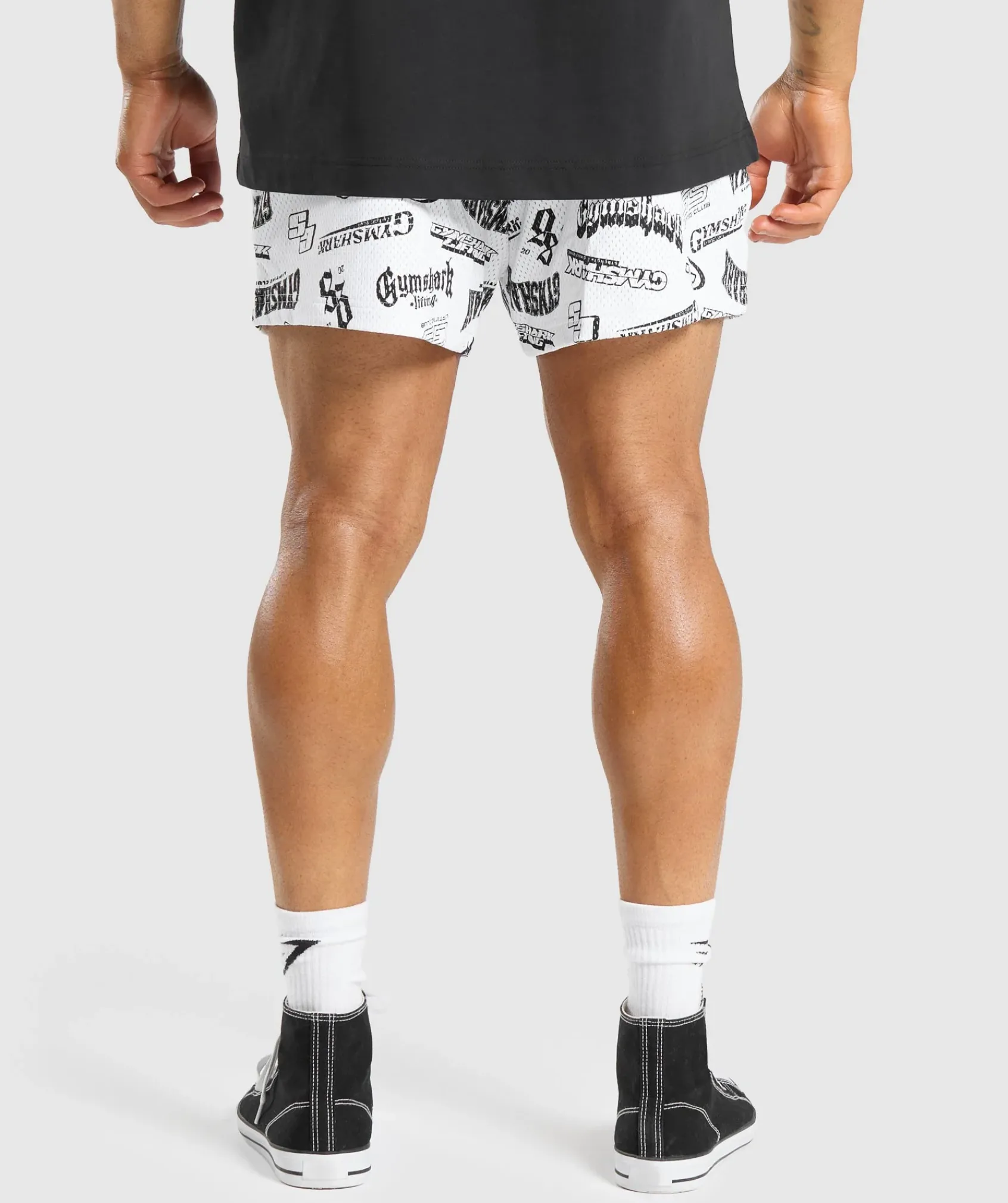 Heren Gymshark Shorts*Logomania Mesh 5" Shorts