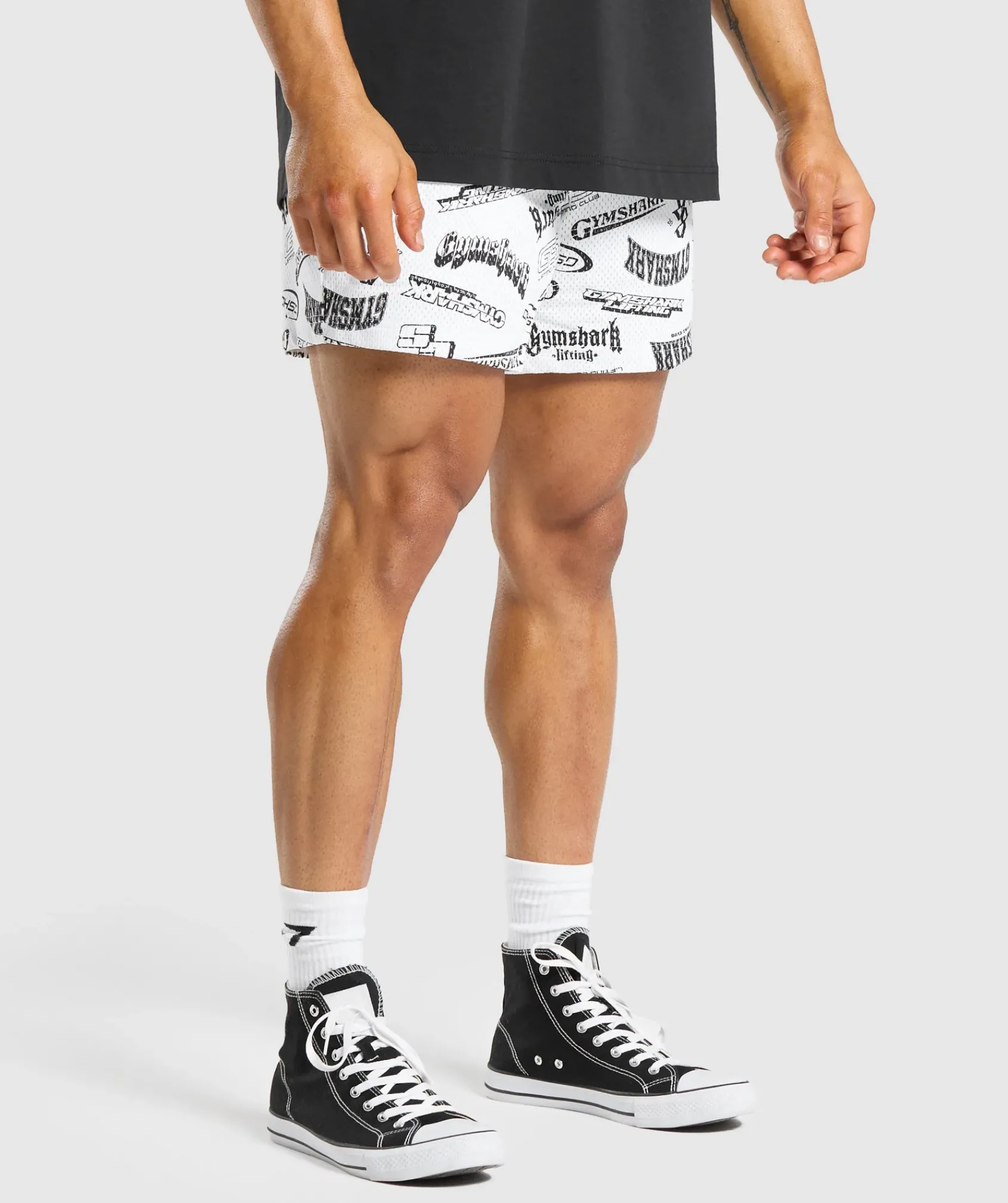 Heren Gymshark Shorts*Logomania Mesh 5" Shorts