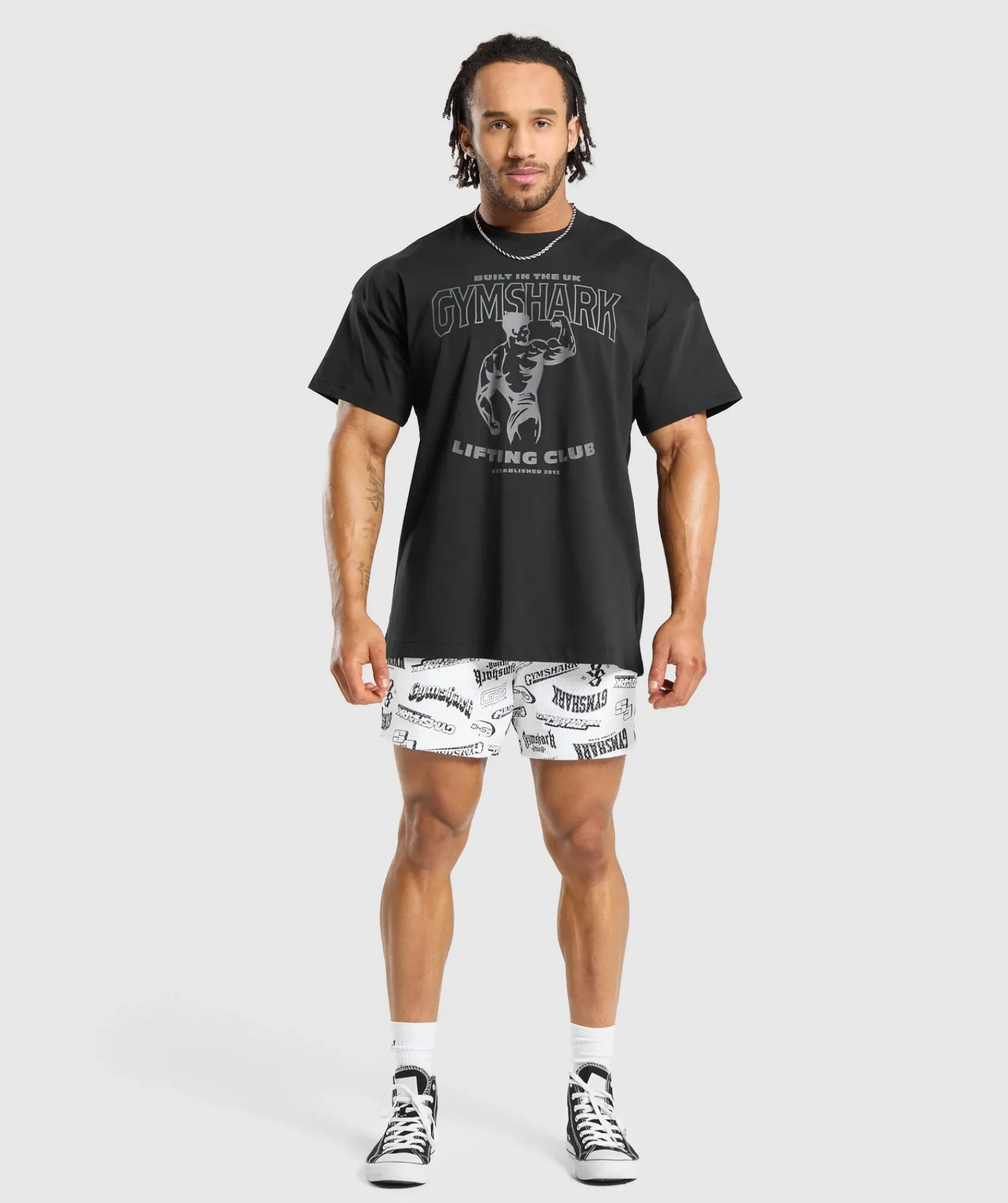 Heren Gymshark Shorts*Logomania Mesh 5" Shorts