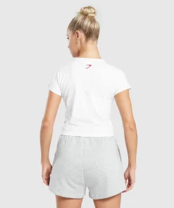 DAMES Gymshark Croptops|T-shirts*Love Hearts Crop Top