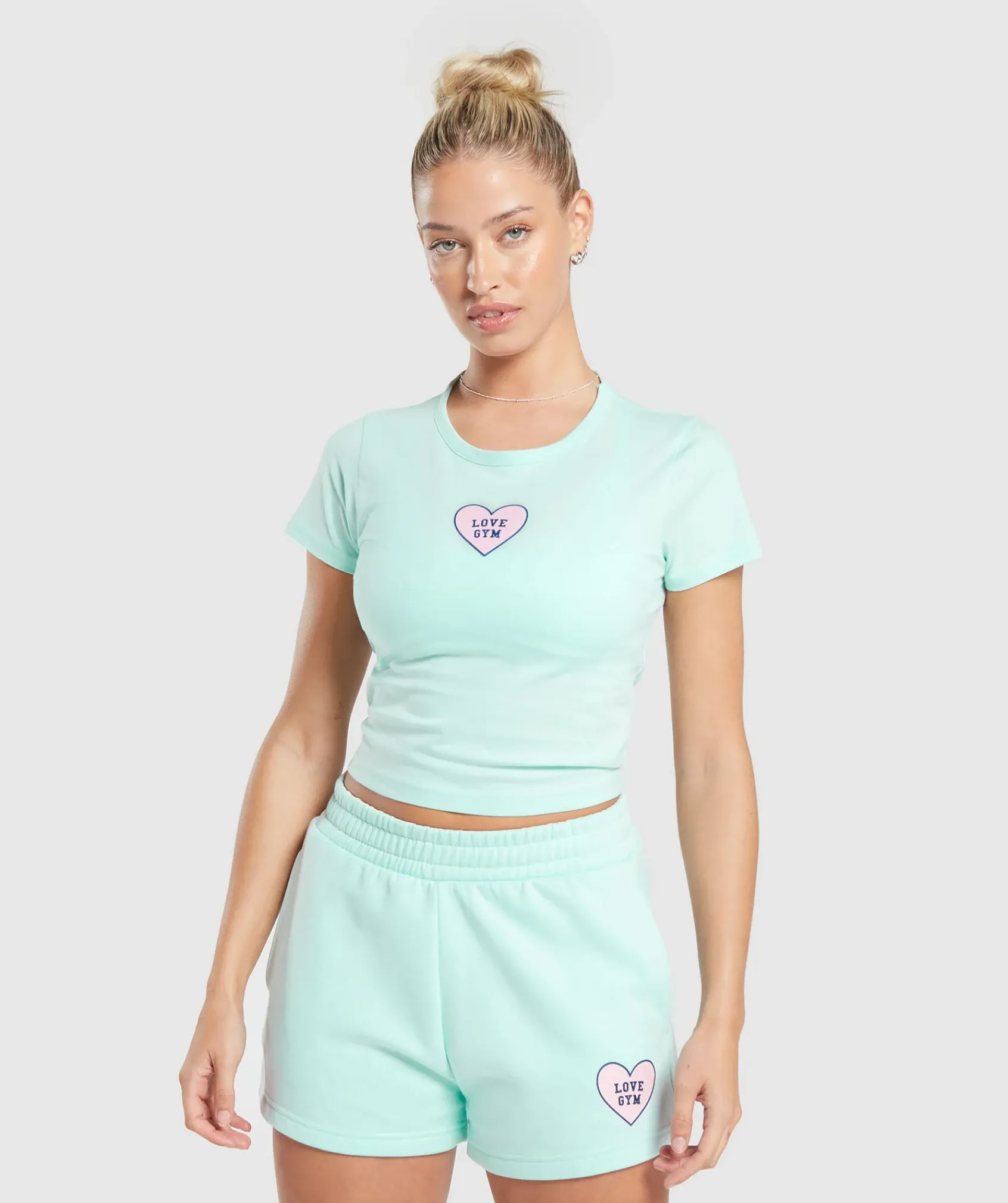 DAMES Gymshark Croptops|T-shirts*Love Hearts Crop Top