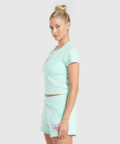 DAMES Gymshark Croptops|T-shirts*Love Hearts Crop Top