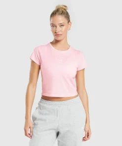 DAMES Gymshark Croptops|T-shirts*Love Hearts Crop Top