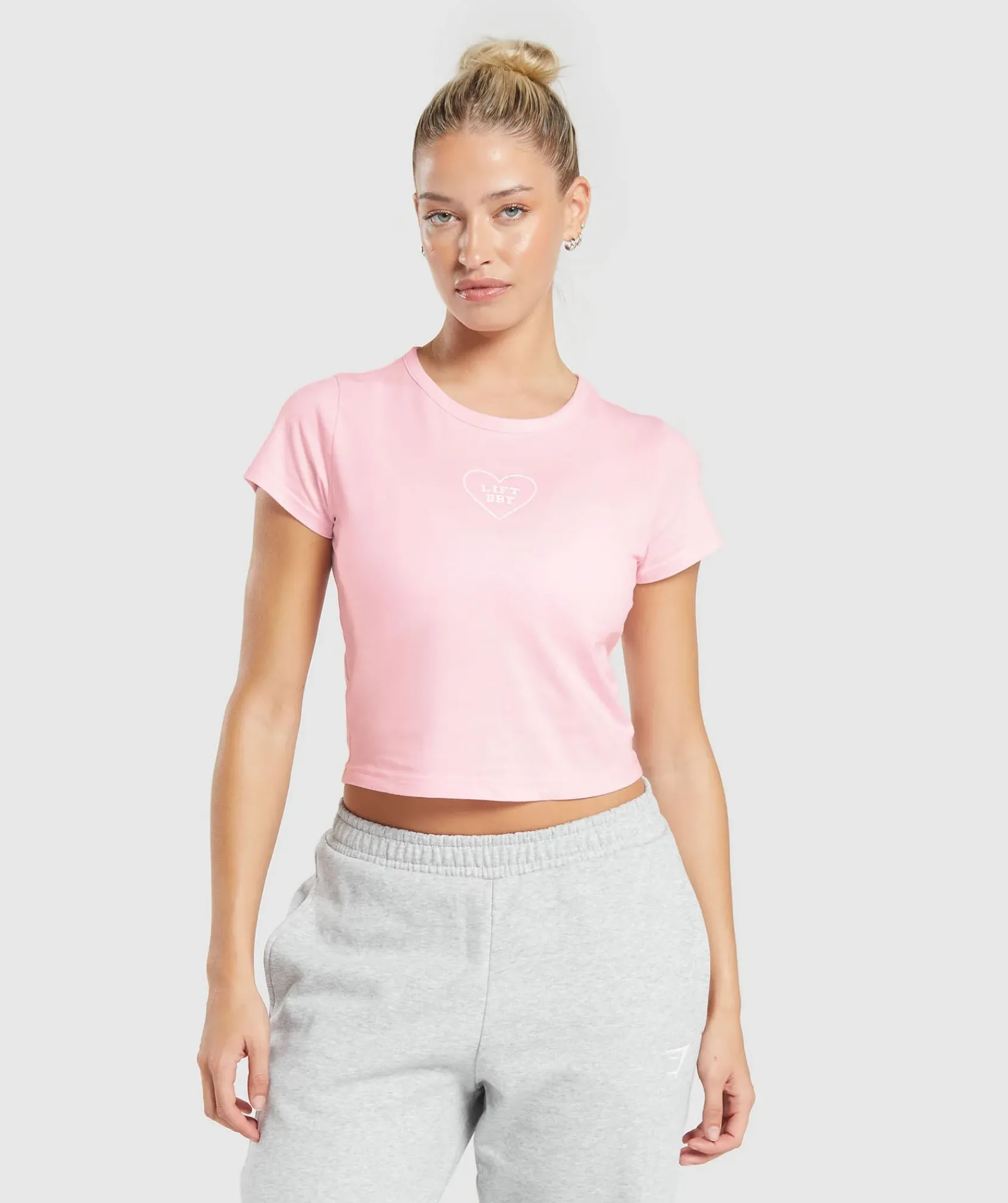 DAMES Gymshark Croptops|T-shirts*Love Hearts Crop Top