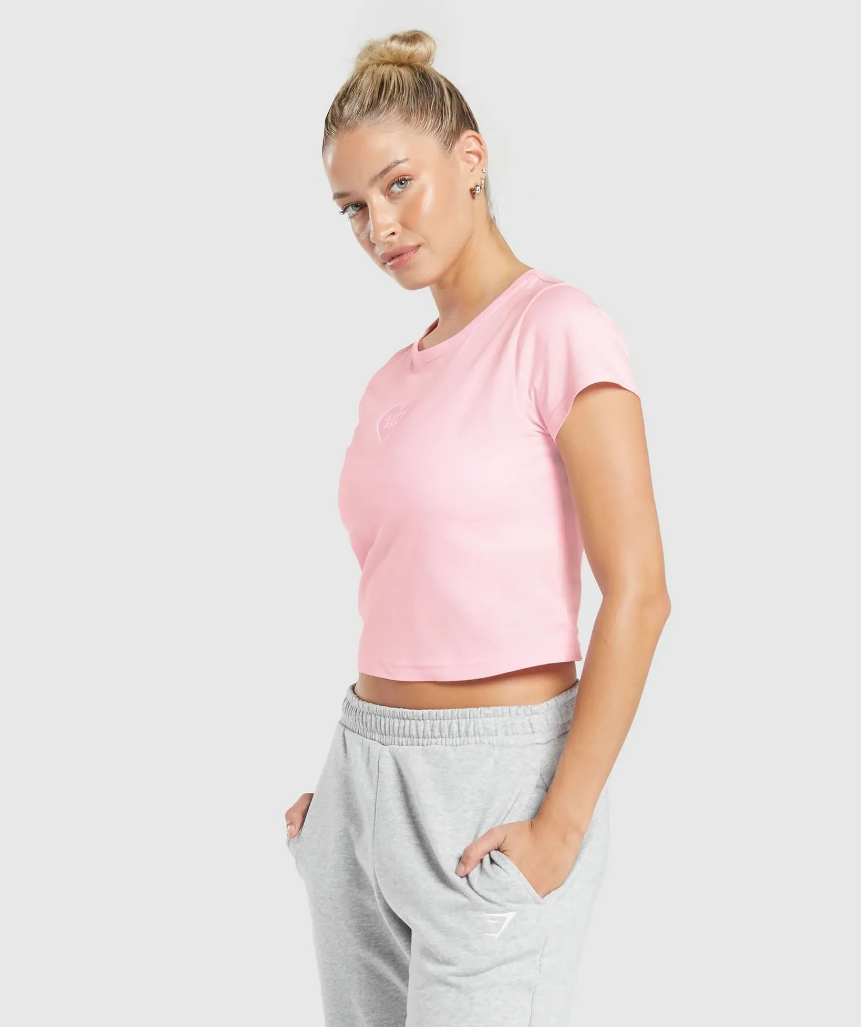 DAMES Gymshark Croptops|T-shirts*Love Hearts Crop Top