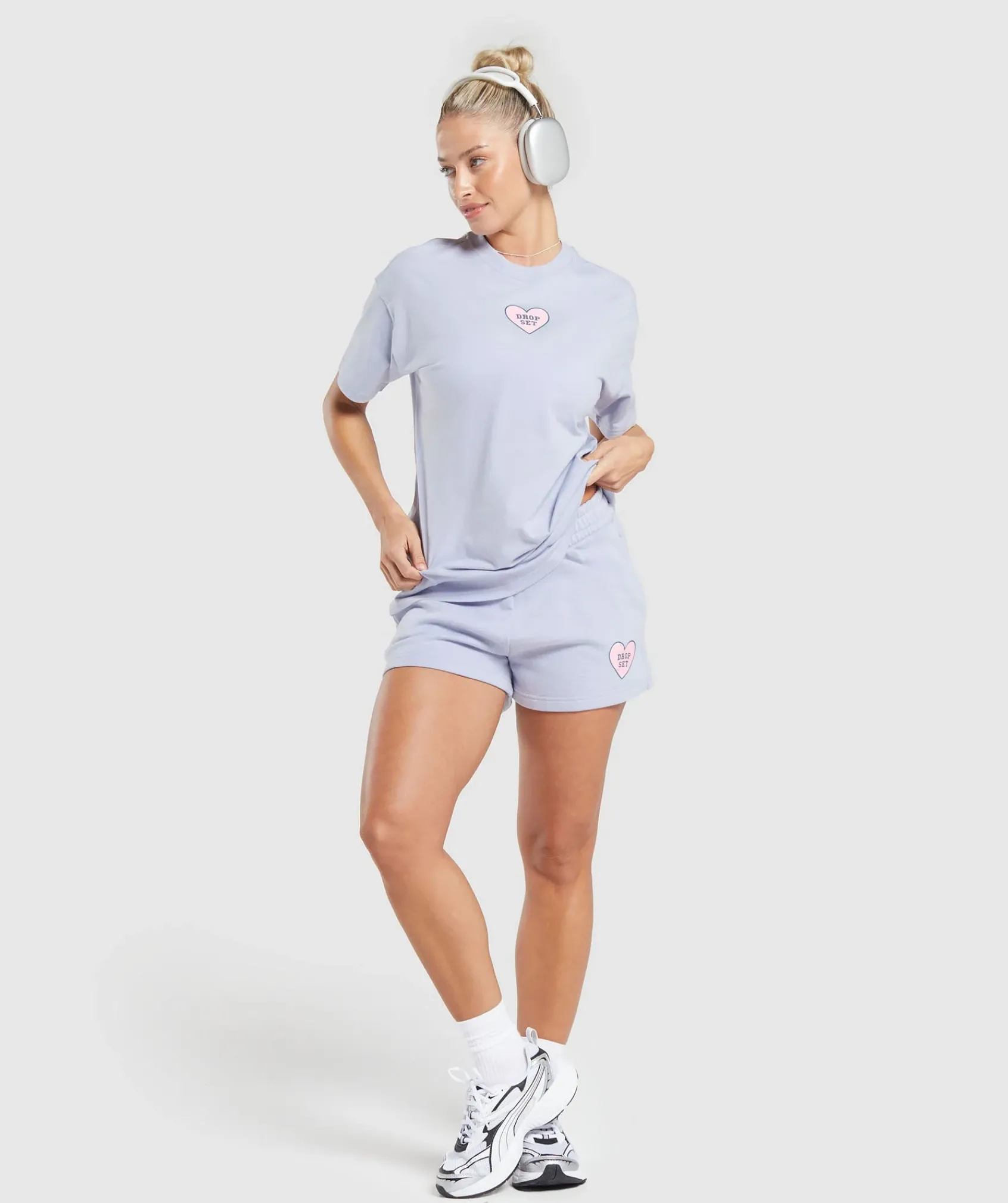 DAMES Gymshark T-shirts*Love Hearts Oversized T-Shirt