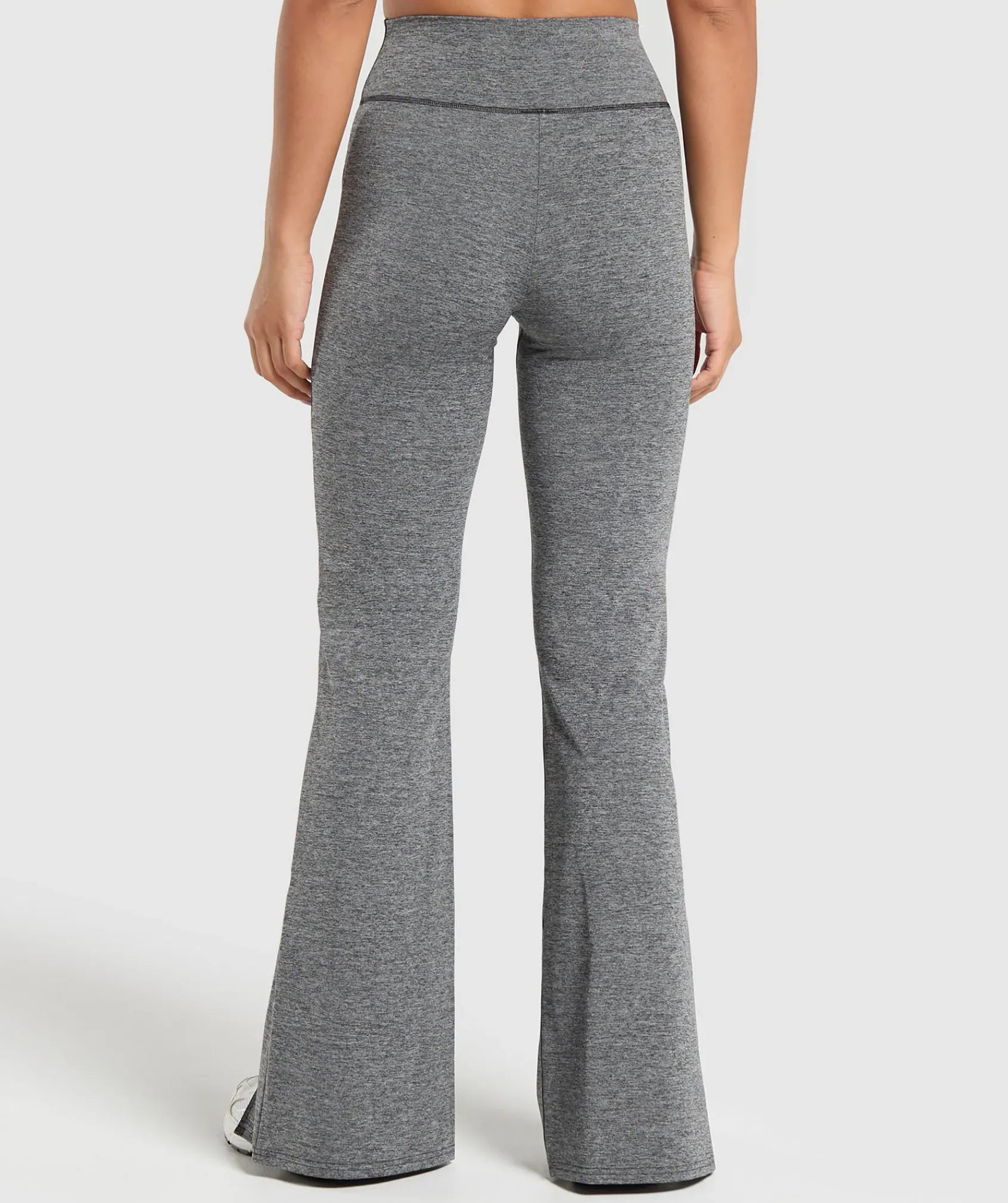 DAMES Gymshark Zwarte Leggings|Hoog Getailleerd*Marl Flared Leggings