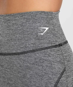 DAMES Gymshark Zwarte Leggings|Hoog Getailleerd*Marl Flared Leggings