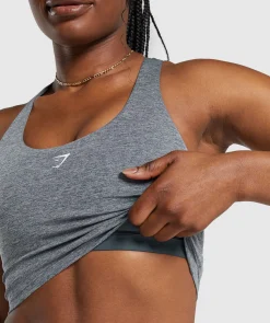 DAMES Gymshark Croptops|Tanktops*Marl Racer Crop Tank With Shelf
