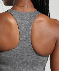 DAMES Gymshark Croptops|T-shirts*Marl Racer Crop Tank With Shelf