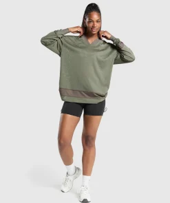 DAMES Gymshark T-shirts*Mesh Long Sleeve Varsity Top